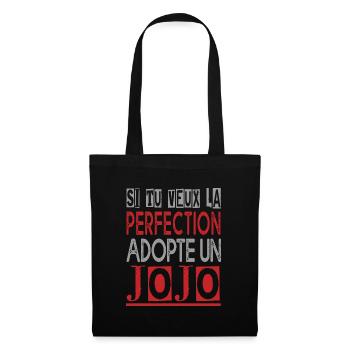Si tu veux la perfection adopte jojo Drôle Georges - Sac en tissu - noir - Devant