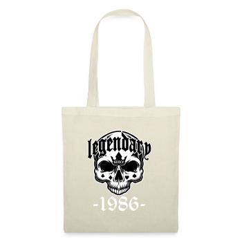 Légendaire depuis 1986 - Skull | Les couleurs peuvent être modifiées - Sac en tissu - nature - Devant