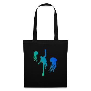 Plongée Scuba Diver Tauchen Scuba Tauchen - Sac en tissu - noir - Devant
