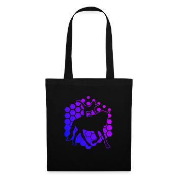 Saut en équipe, exercices d’équilibre, équitation - Sac en tissu - noir - Devant