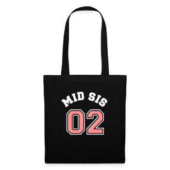 Mid Sis 02 - Middle Sister - Mittlere Schwester - Stoffbeutel - Schwarz - Vorne
