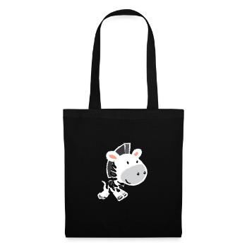 Zèbre - Sac en tissu - noir - Devant