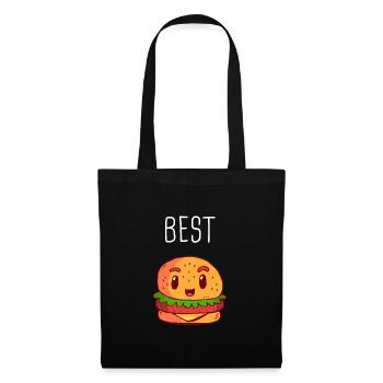 Best Friends Burger Pommes Teil 1 - Stoffbeutel - Schwarz - Vorne