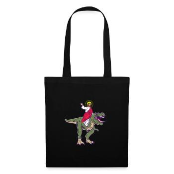 Jésus chevauche une parodie de dinosaure Jésus - Sac en tissu - noir - Devant