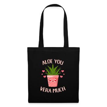 Aloe You Vera Much Plant Lover - Tote Bag - black - Front