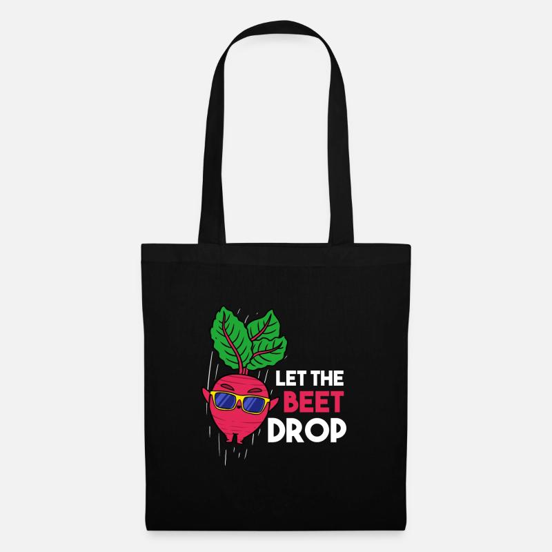 Let The Beet Drop Geschenk für Veganer - Stoffbeutel - Schwarz