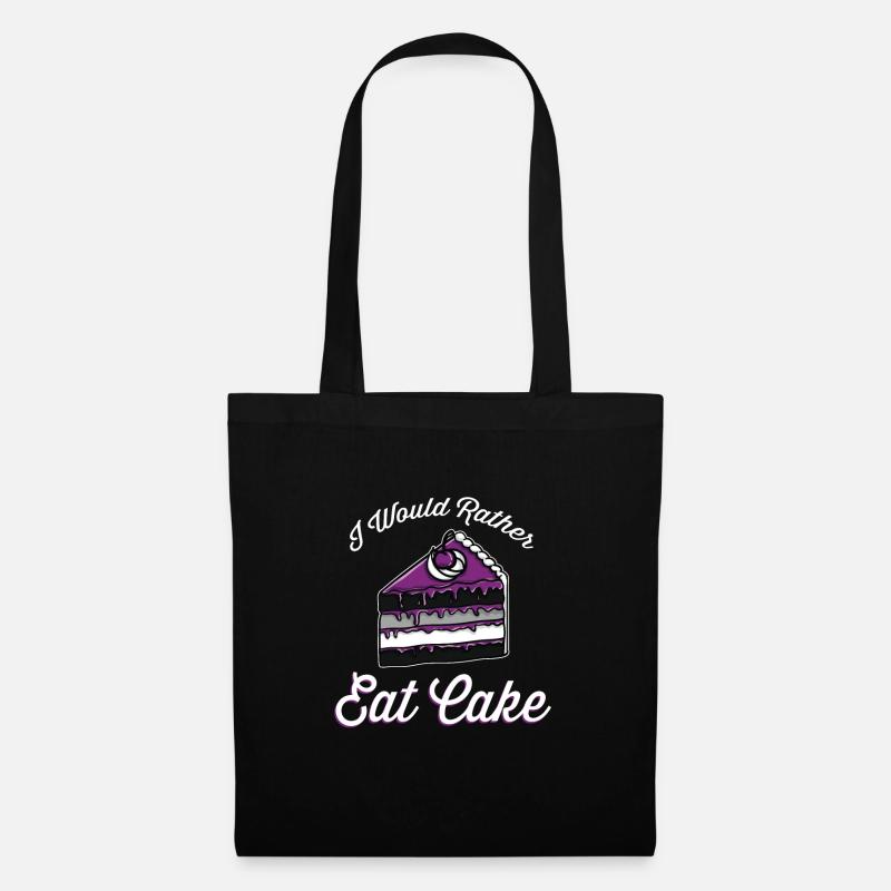 I Would Rather Eat Cake Ace Pride - Stoffbeutel - Schwarz