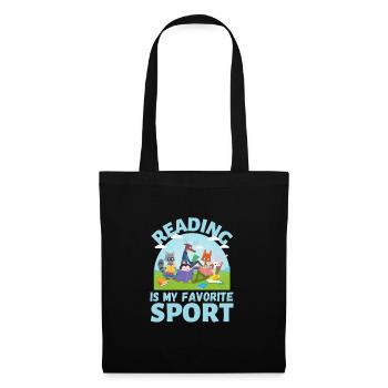 reading is my favorite sport animal reading books - Tote Bag - black - Front