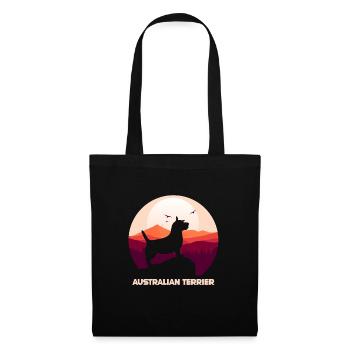 Australian Terrier - Australian Terrier Hund - Stoffbeutel - Schwarz - Vorne