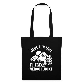 Radfahrer Mountainbike Fahrrad - Stoffbeutel - Schwarz - Vorne