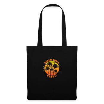 Rétro Makena Beach Maui Hawaii Souvenir Vintage - Sac en tissu - noir - Devant