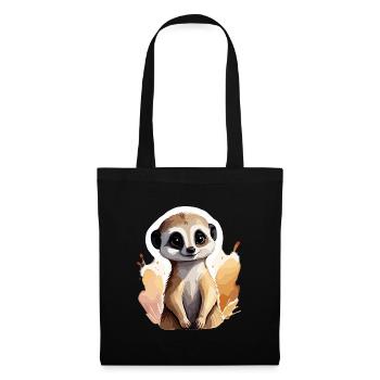 Suricates, Cool et Cool dans le désert, Mignon - Sac en tissu - noir - Devant