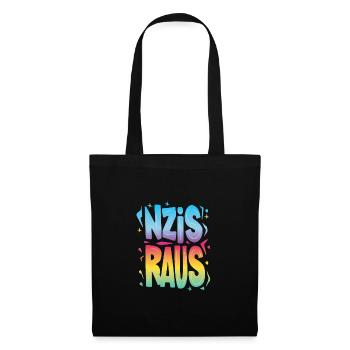 Nazis raus, Gegen AFD, Gegen Rechts, Faschismus - Stoffbeutel - Schwarz - Vorne