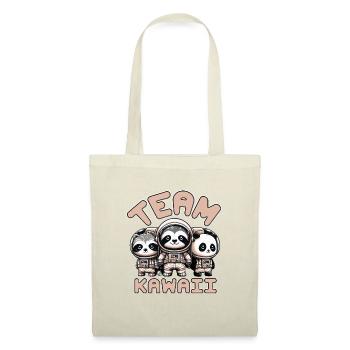 TEAM KAWAII-ASTRONAUTEN: PANDA, WASCHBÄR UND FAULTIER - Stoffbeutel - Natur - Vorne