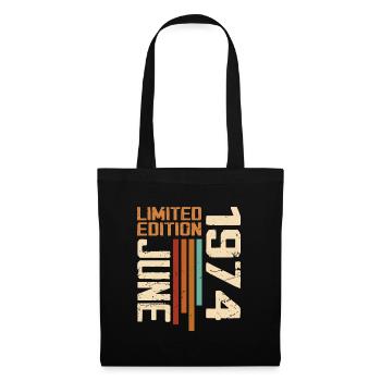 June 1974 Birthday Gift June 1974 Retro 1974 - Tote Bag - black - Front