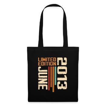 Juin 2013 Cadeau anniversaire Juin 2013 Rétro 2013 - Sac en tissu - noir - Devant