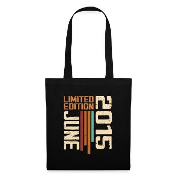 Juin 2015 Cadeau anniversaire Juin 2015 Rétro 2015 - Sac en tissu - noir - Devant