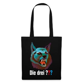 Die Drei ??? und der Karpatenhund Cover mit Logo - Stoffbeutel - Schwarz - Vorne