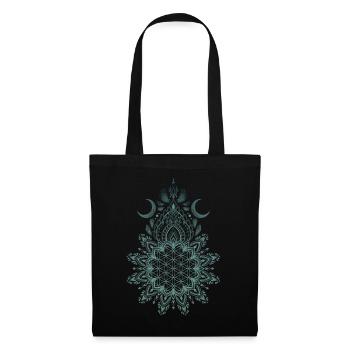 MOON MANDALA - Sac en tissu - noir - Devant