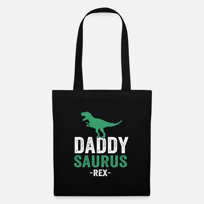 Daddysaurus - Stoffbeutel - Schwarz