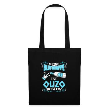 My blood type is ouzo positive - Tote Bag - black - Front