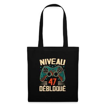 1977 cadeaux 47e Anniversaire, Aventure de 47 Ans - Sac en tissu - noir - Devant