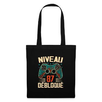 1937 cadeaux 87e Anniversaire, Aventure de 87 Ans - Sac en tissu - noir - Devant