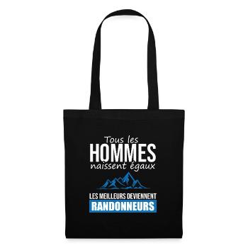 randonneur les meilleurs hommes rando marche - Sac en tissu - noir - Devant