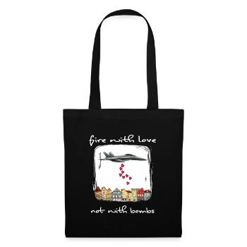 liberté paix solidarité anti-guerre pas de guerre - Sac en tissu - noir - Devant