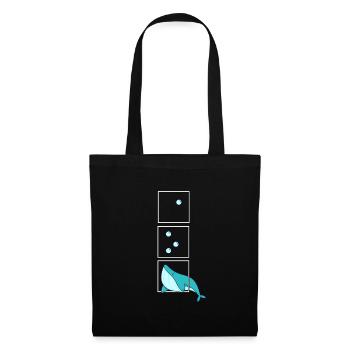 baleine biologiste marin océan océan aqua - Sac en tissu - noir - Devant