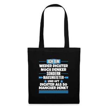 Ni poète ni penseur, mais gardien - Sac en tissu - noir - Devant