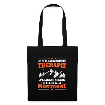 Humour j'ai juste besoin d'aller à la montagne - Sac en tissu - noir - Devant