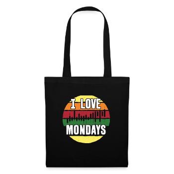 I love mondays - Trading Fun - Stoffbeutel - Schwarz - Vorne