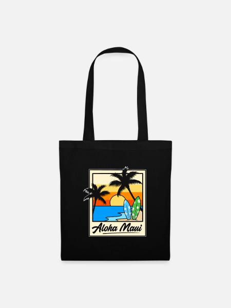 Maui Hawaii Hawaiian - Stoffbeutel - Schwarz