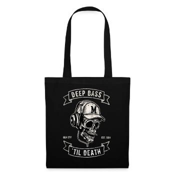 Deep Bass jusqu’à la mort | Conception minimale des basses et de l’électroérosion - Sac en tissu - noir - Devant