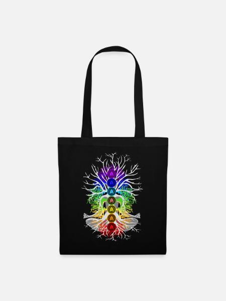 Chakra Harmonie - Stoffbeutel - Schwarz