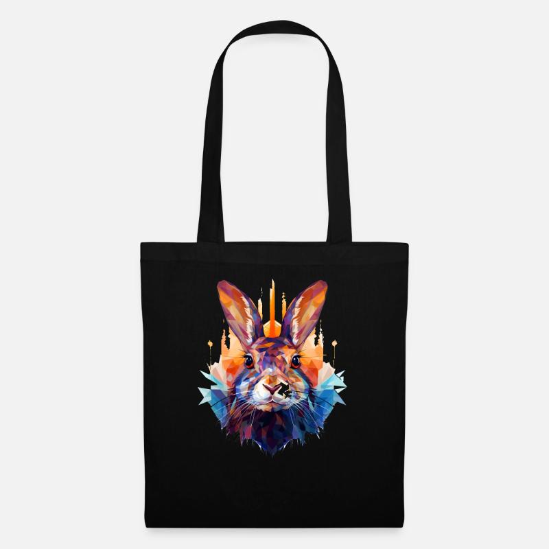 Rabbit Whimsical Wonder - Tote Bag - black