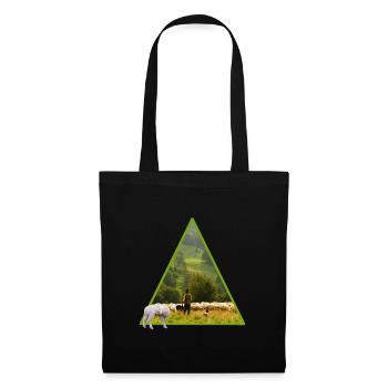 sheep with shepherd - Tote Bag - black - Front