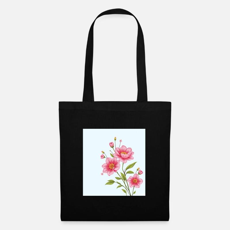 Flower - Tote Bag - black