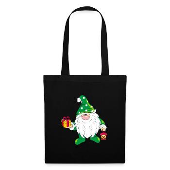 Nordic gnome with gift - Tote Bag - black - Front