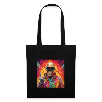 Cooler Skull Totenkopf für deinen coolen Look - Stoffbeutel - Schwarz - Vorne