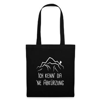 Ich kenn da ne Abkürzung - Wanderer T-Shirt - Stoffbeutel - Schwarz - Vorne