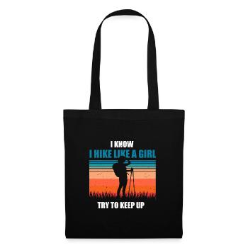 Hiking Woman - Tote Bag - black - Front