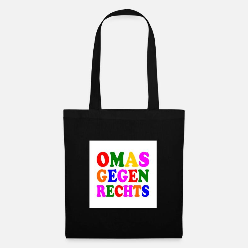 Omas gegen rechts - Stoffbeutel - Schwarz
