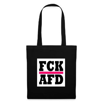 Fck afd - Stoffbeutel - Schwarz - Vorne