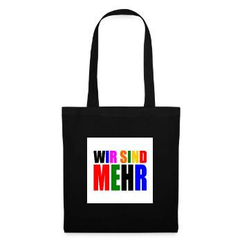 Wir sind mehr - Stoffbeutel - Schwarz - Vorne