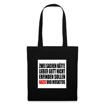 Fch nzs - nazis und moskitos - Stoffbeutel - Schwarz - Vorne
