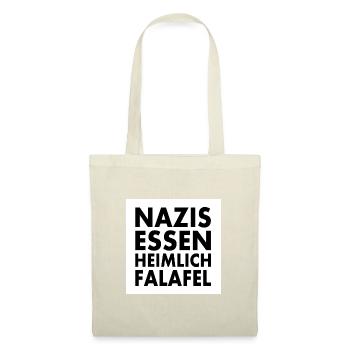 nazis essen heimlich falafel - Stoffbeutel - Natur - Vorne