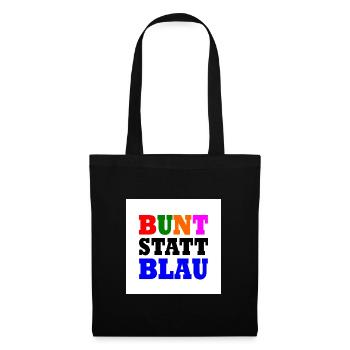 Bunt statt blau - Stoffbeutel - Schwarz - Vorne