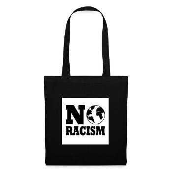 No racism - Stoffbeutel - Schwarz - Vorne